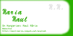 maria maul business card